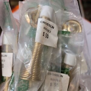 100 pcs Gold Spring Door Stopper with White Tip